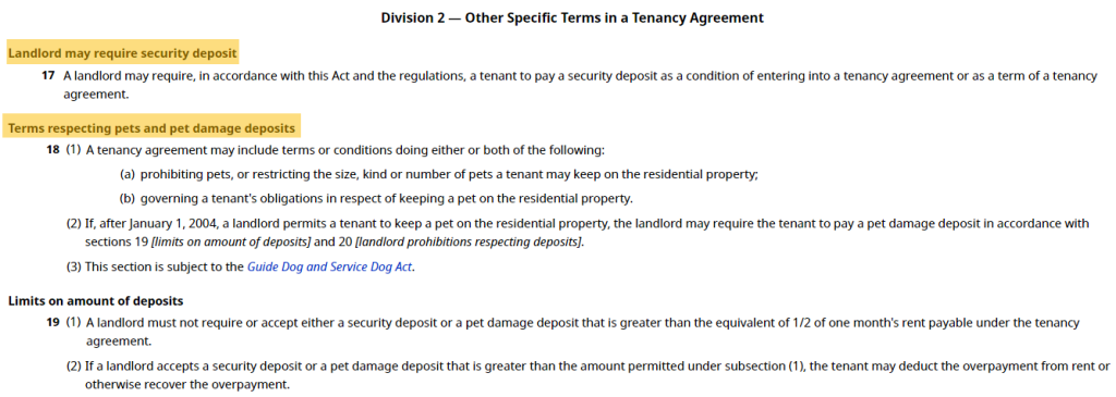 Vancouver Rental Laws